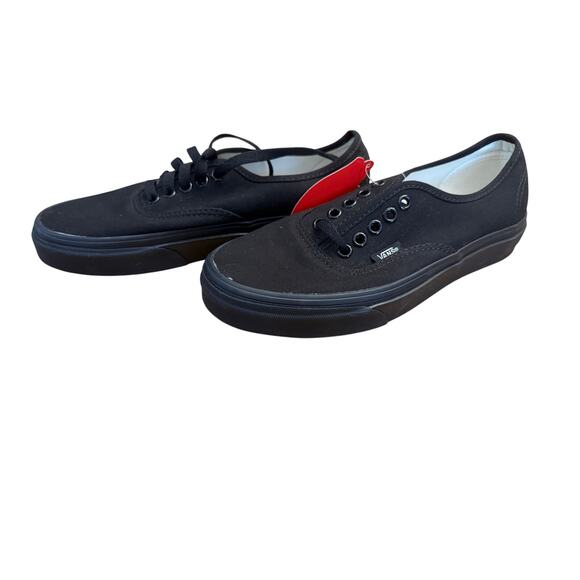 VANS Authentic Shoe Unisex Sz 7M/8.5W Black Low Top Canvas Lace Up Sneakers NWT - Picture 4 of 7